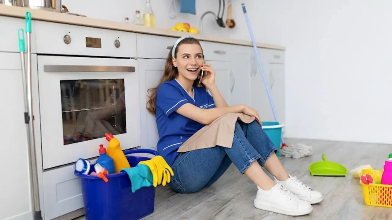 Maid taking care of baby in Ajman